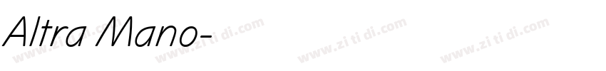 Altra Mano字体转换